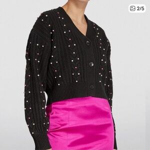 Sandro Black Embellished Women's Sweater size 1